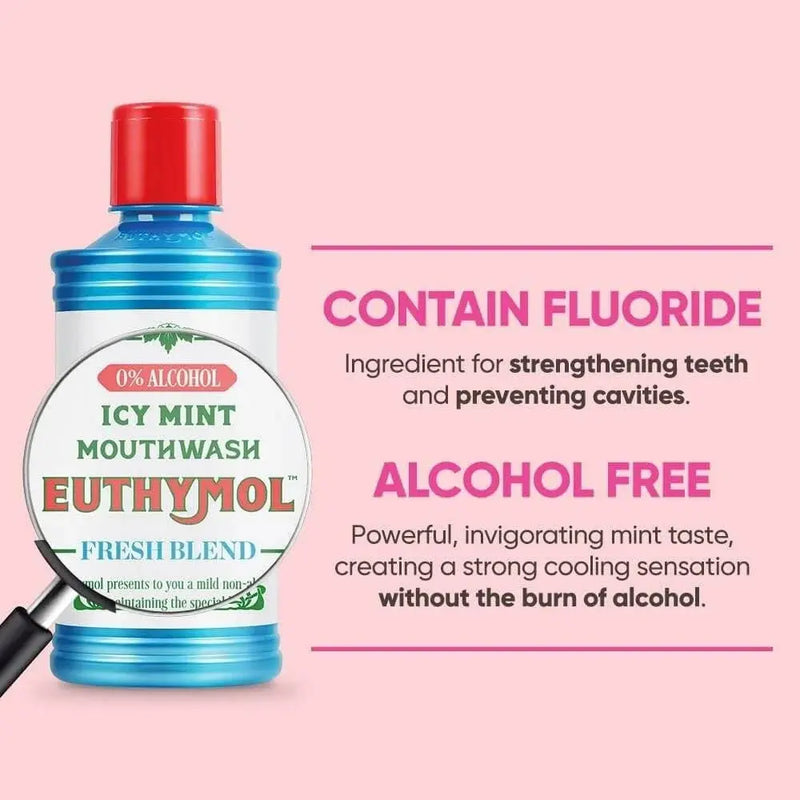 Euthymol Mouthwash Icy Mint 500 ml.