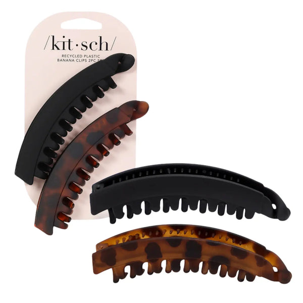 Kitsch Banana Clips Black & Tort