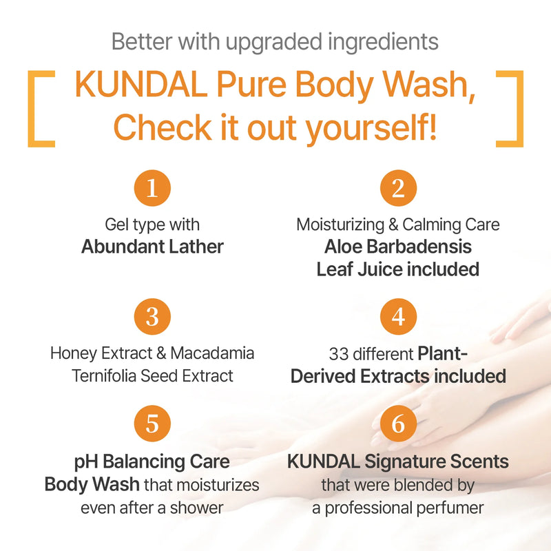 Kundal Honey & Macadamia Pure Body Wash Cherry Blossom