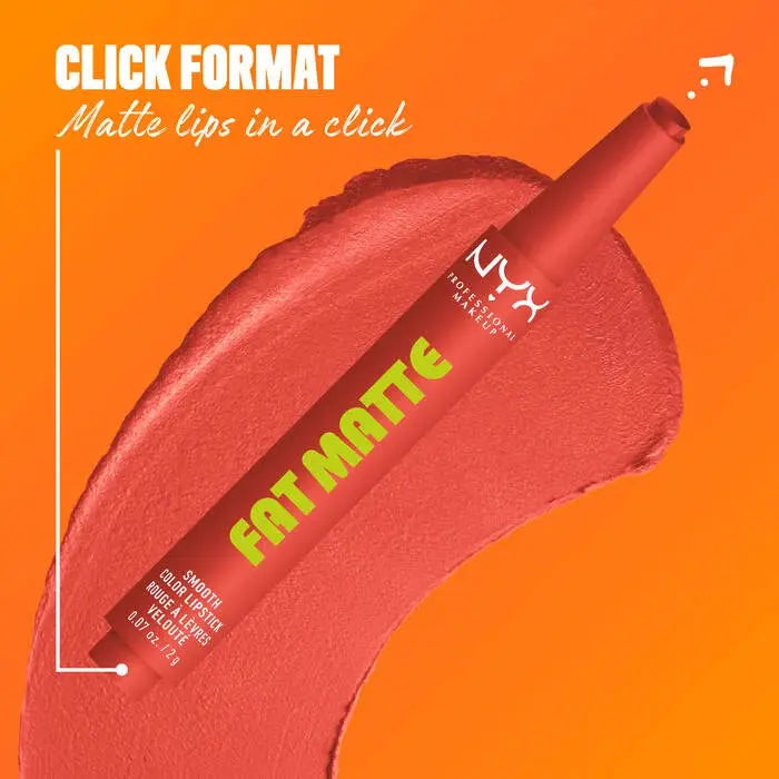 NYX Professional Makeup Fat Matte Smooth Color Lipstick Coral Cuddlin'