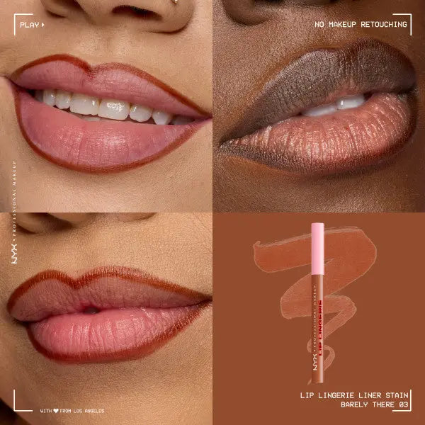 NYX Professional Makeup Lip Lingerie Lip Liner Stain Barely There