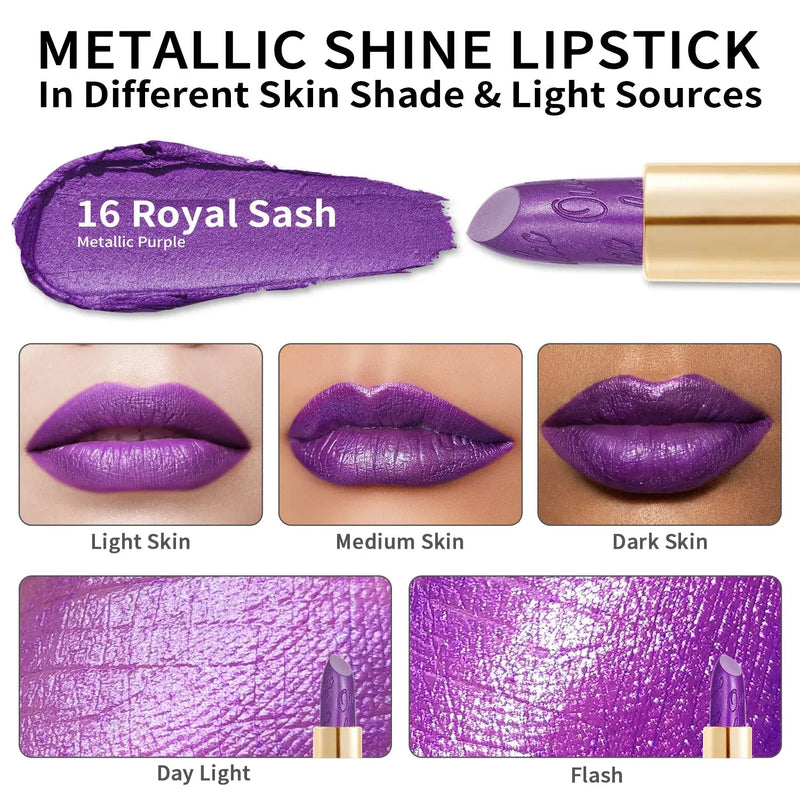 Oulac Metallic Shine Lipstick 16 Royal Sash