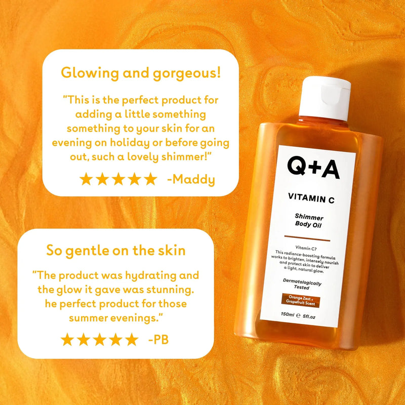 Q+A Vitamin C Shimmer Body Oil