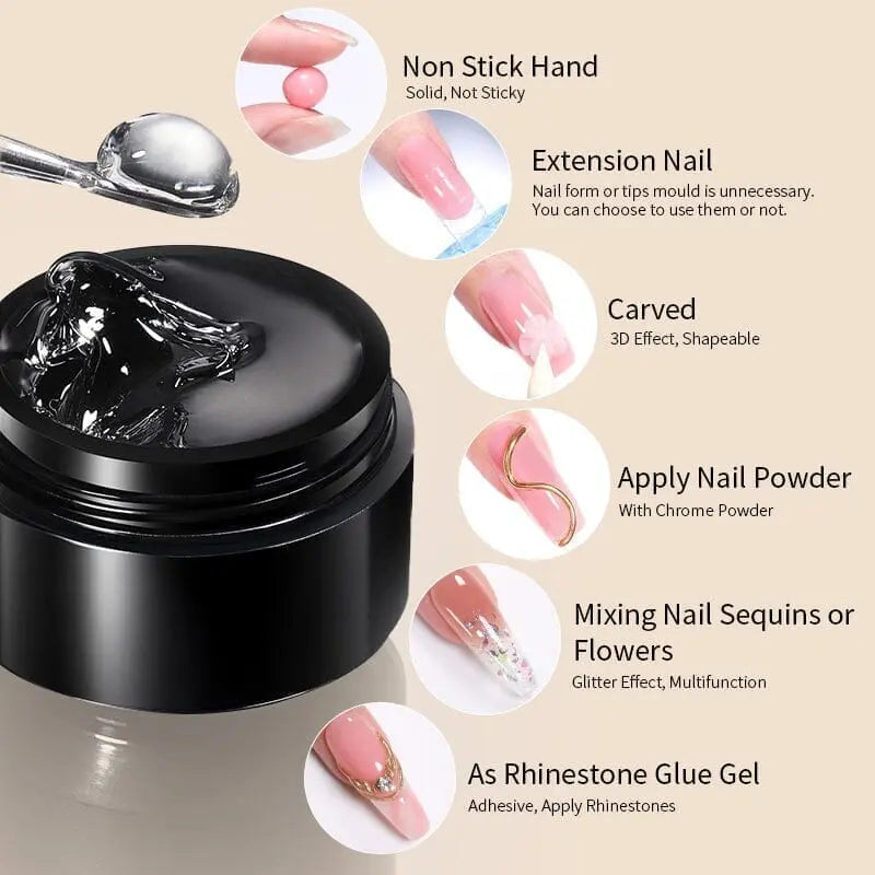 Born Pretty Pure Color & Glitter Non Stick Hand Extension Gel NEG25