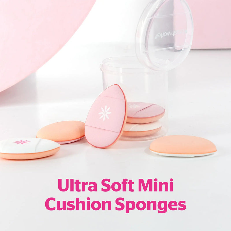 Brushworks Mini Pillow Puffs 6 Pack