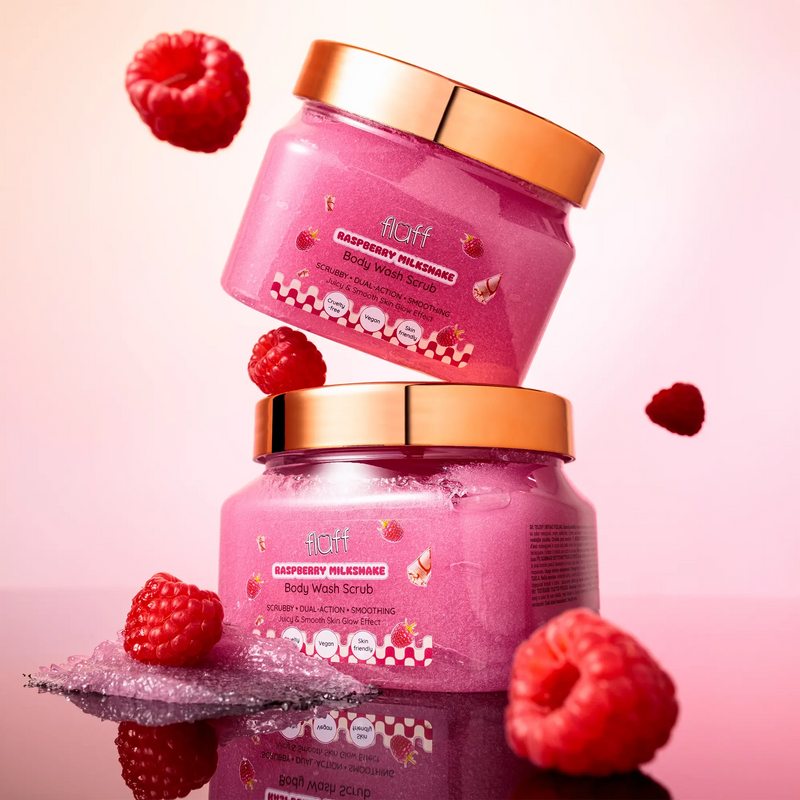 Fluff Body Scrub Raspberry Milkshake