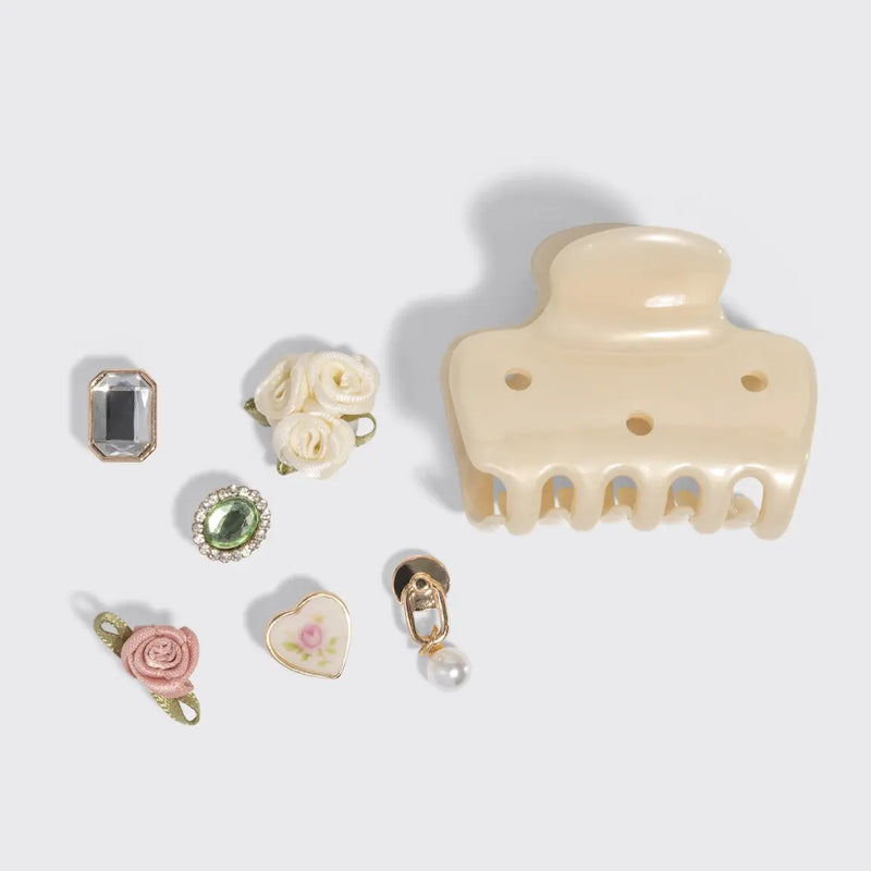 Kitsch KitschPop Charms & Cloud Clip Set Pearlized Cream