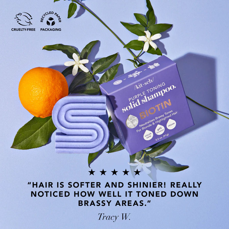 Kitsch Purple Toning Solid Shampoo Bar with Biotin