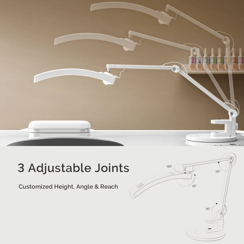 MelodySusie S-Pro29G Nail-Focused 3-Mode Manicure Table Lamp with White Mini Nail Lamp