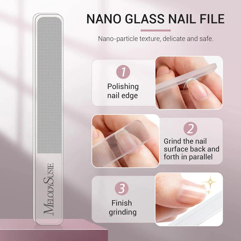 MelodySusie Stainless Steel Nail Clippers Pink 3 in 1 Kit