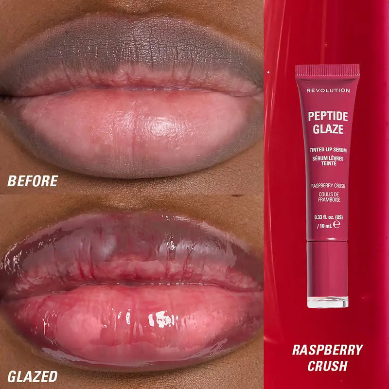 Revolution Peptide Glaze Tinted Lip Serum Raspberry Crush